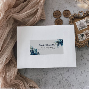 Classic Watercolor Floral RSVP Address  Label