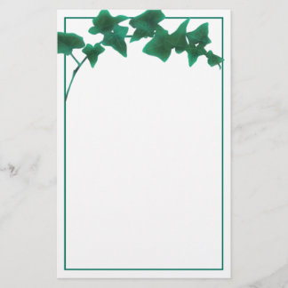 Classic watercolor Green English Ivy     Stationery