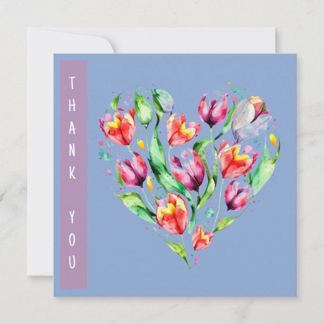 Classic Watercolor Tulip Elegance Floral Wreath (Front)