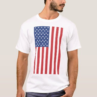 Classic Waving American Flag Design T-Shirt