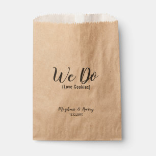 Classic We Do Love Cookies Custom Bridal Wedding Favour Bags