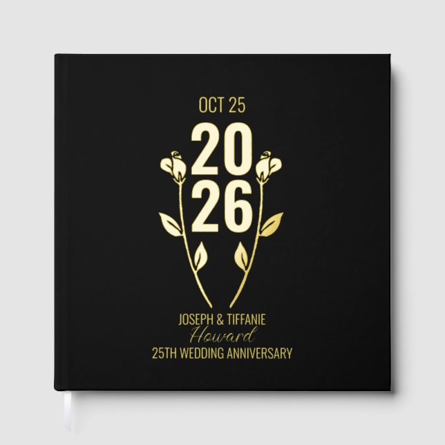 Classic Wedding Anniversary Guest Book (Front)