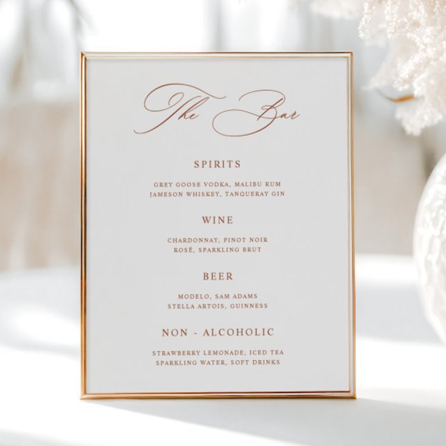 Classic Wedding Bar Menu  Poster (Creator Uploaded)