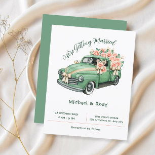 Classic Wedding car Invitation