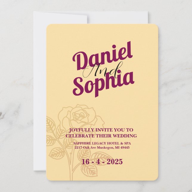 Classic wedding invitation  (Front)