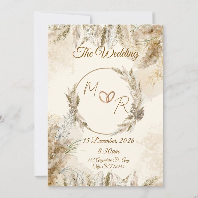 Classic wedding invitation (Front)