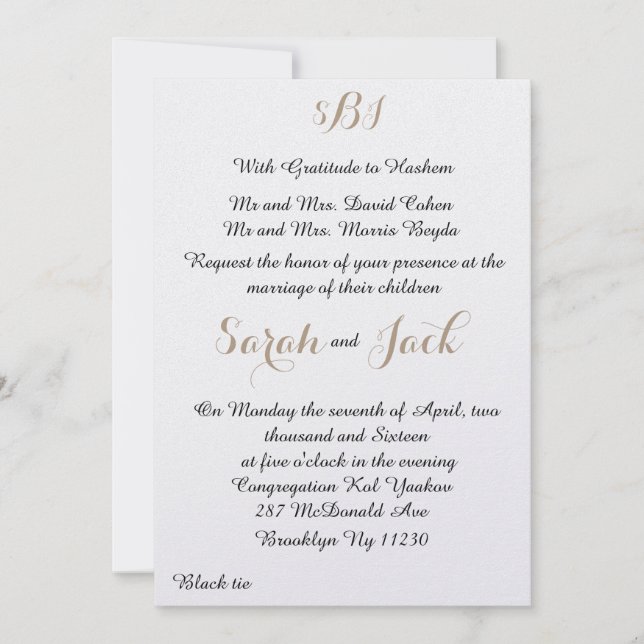 classic wedding invitation (Front)