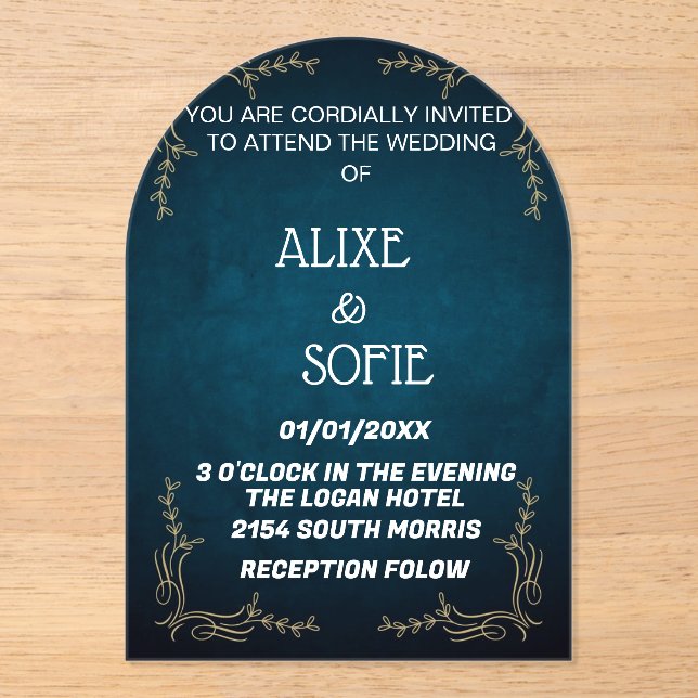 CLASSIC WEDDING INVITATION (Front)