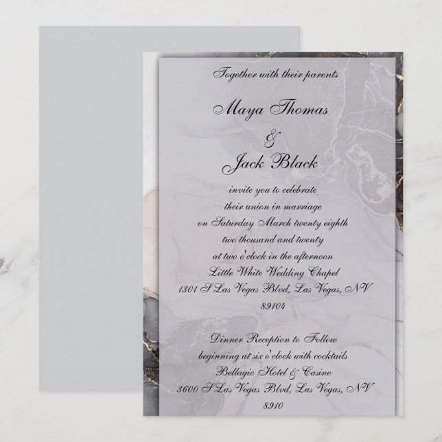 Classic Wedding Invitation (Front/Back)