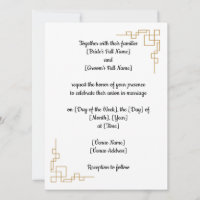 Classic Wedding invitation customisable