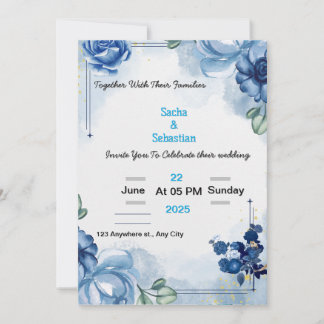 Classic Wedding Invitation – Customisable Design