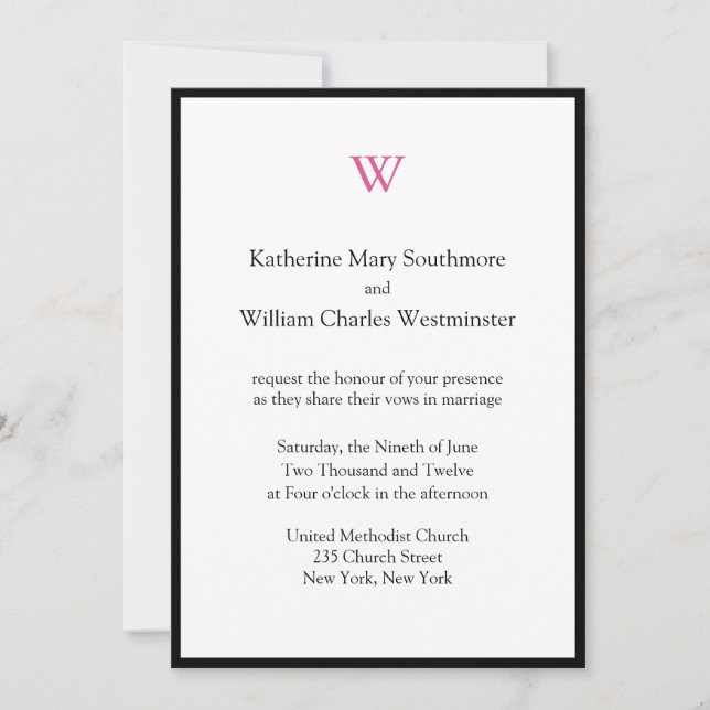 Classic Wedding Invitations (Front)