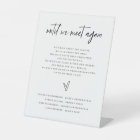 Classic Wedding Memorial Sign Family Remembrance