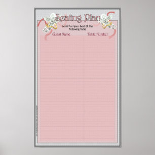 Classic Wedding Memories Seating Plan Poster