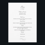 Classic Wedding Menu Card - (Grey) Menu Cards<br><div class="desc">Sophisticated and full of charm,  these Classic menu cards are sure to bring an elegant touch to your table. Available in a variety of colours. Custom colours available upon request.</div>