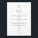 Classic Wedding Menu Card - (Grey) Menu Cards<br><div class="desc">Sophisticated and full of charm,  these Classic menu cards are sure to bring an elegant touch to your table. Available in a variety of colours. Custom colours available upon request.</div>