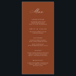 Classic Wedding Reception Party Meal Menu Card<br><div class="desc">Our custom menu card features modern calligraphy for the perfect way to inform your guests of their meal choices at your wedding or event. This item is part of our Goldie collection G100,  please shop our store for matching products.</div>