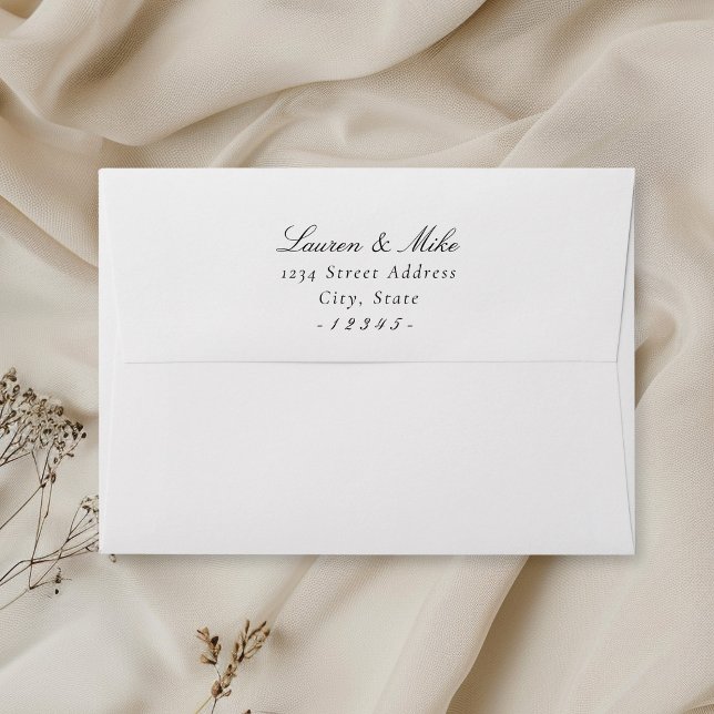 Classic Wedding Return Address Envelope (Creator Uploaded)