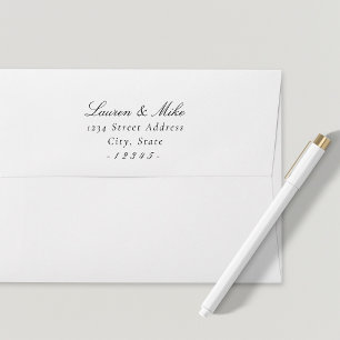 Classic Wedding Return Address Envelope