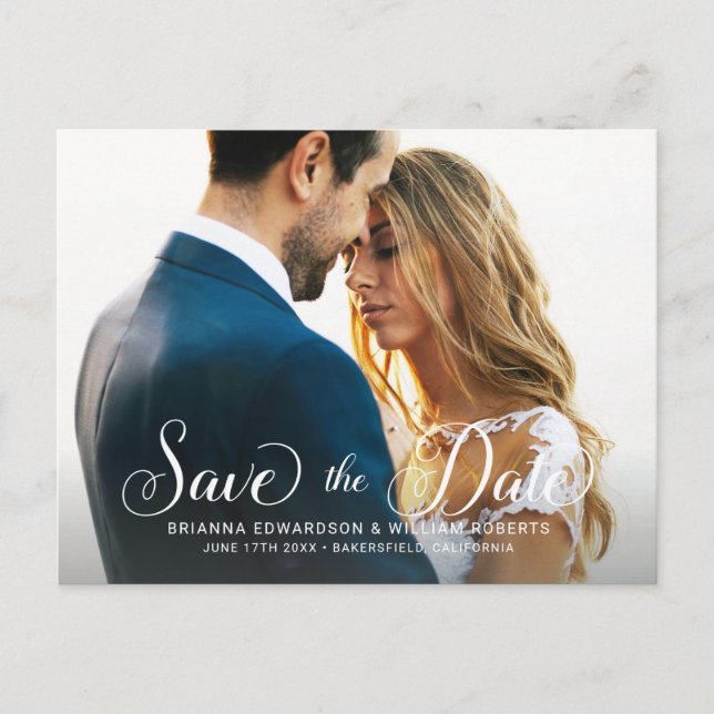 Classic Wedding Save the Date Invitation Postcard (Front)