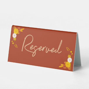 Classic Wedding Theme Reserved Table tent Sign 