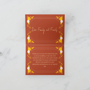 Classic Wedding Theme Thank You Card