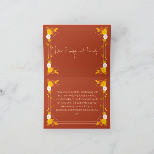 Classic Wedding Theme  Thank You Card (Inside)
