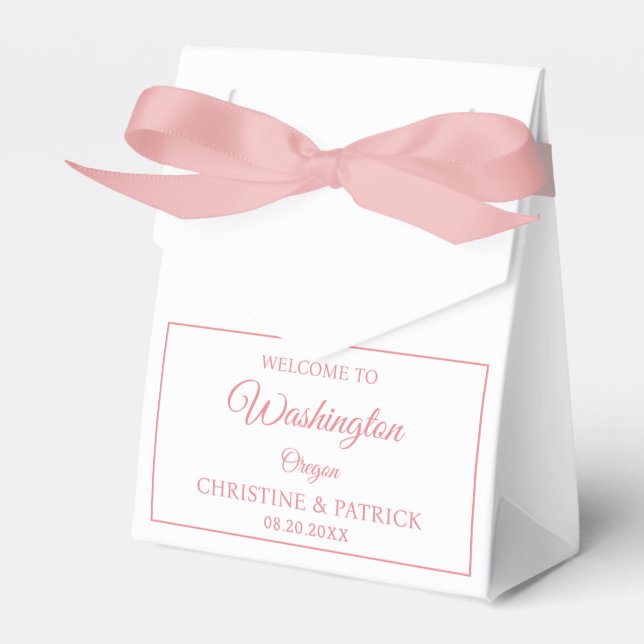 Classic Wedding Welcome Personalised Wedding Gifts Favour Box (Front Side)