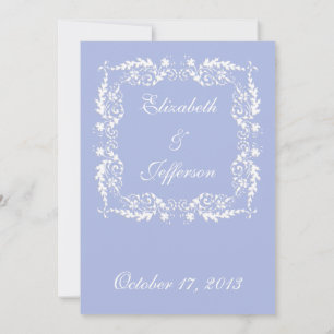 Classic Wedgewood Blue 2 Wedding Invitation