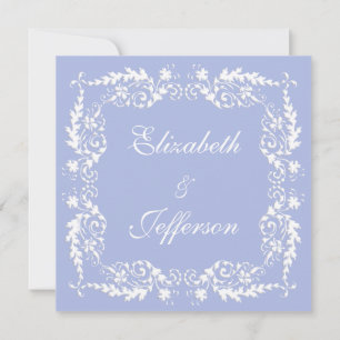 Classic Wedgewood Blue 2 Wedding Invitation