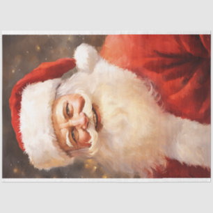 Classic welcoming retro Santa Claus smiling Tissue Paper