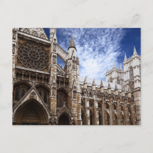 Classic Westminster Abbey photograph London UK Postcard