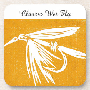 "Classic Wet Fly - Golden" Trout Fly Coaster