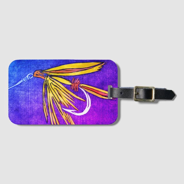 Classic Wet Fly Luggage Tag (Front Horizontal)