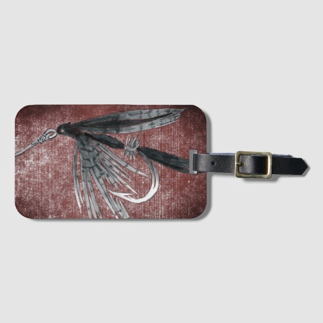 Classic Wet Fly Luggage Tag (Front Horizontal)