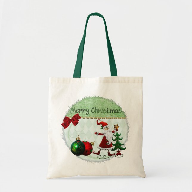 Classic Whimsey Christmas GIFT Tote Bag (Front)