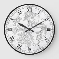 Classic White and Black Floral Toile