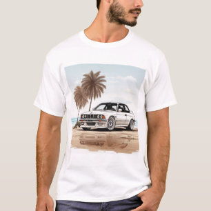Classic White BMW M3 Tee - Timeless Beach Style