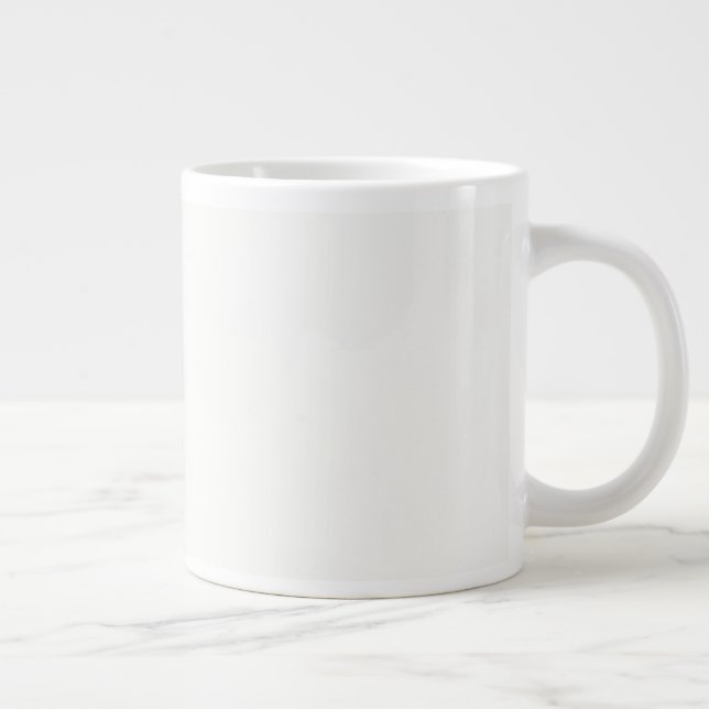 Classic White CUSTOM Jumbo Large Coffee Mug (Right)