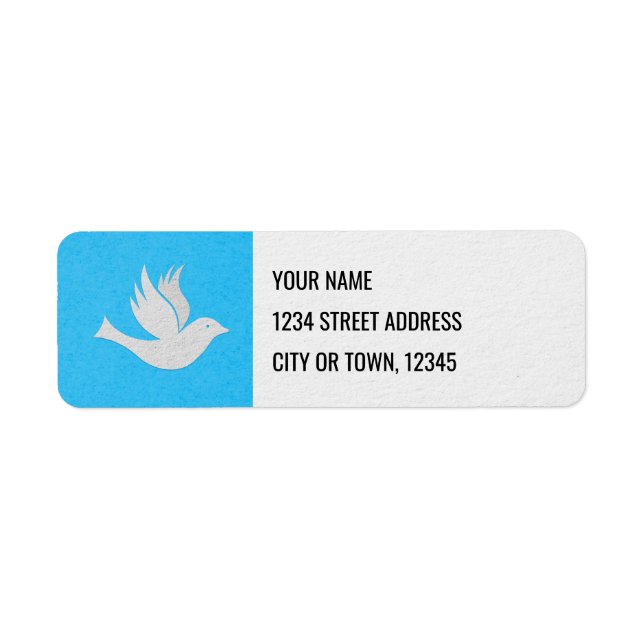 Classic White Dove Graphic on Blue (Front)