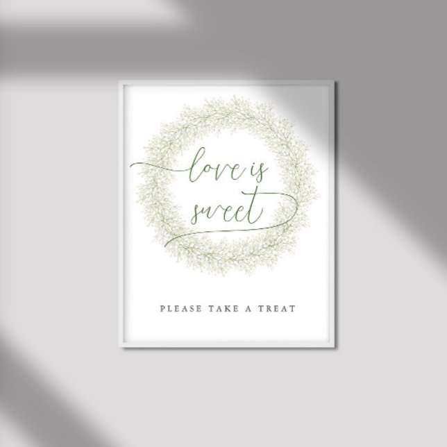 Classic White Flowers Bridal Shower Love Is Sweet Poster (Creator Uploaded)