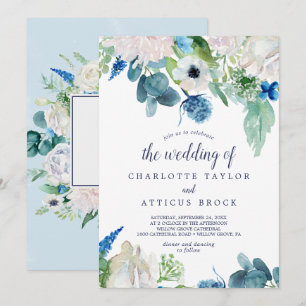 Classic White Flowers The Wedding Of Invitation