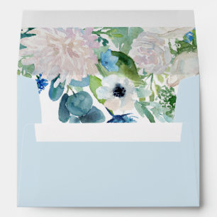 Classic White Flowers Wedding Invitation Envelope