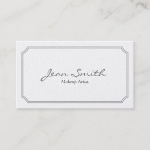 Classic White Frame Makeup Artist Business Card