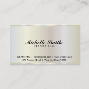 Classic   White Gold Business Card