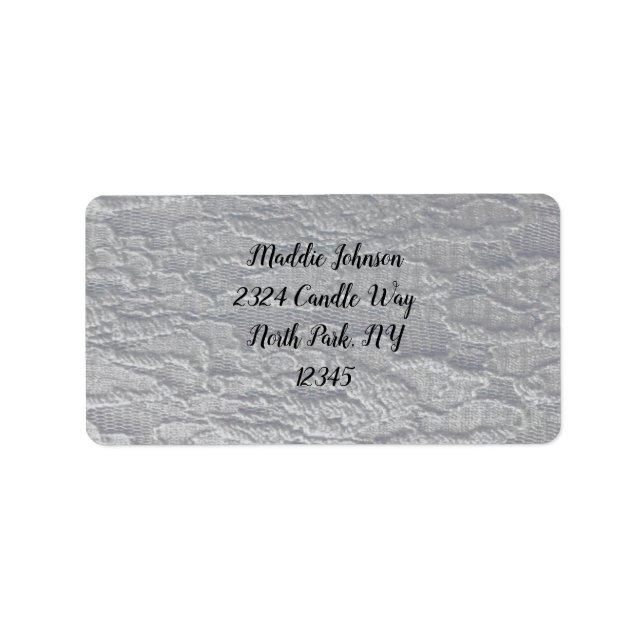 Classic White Lace Address Label (Front)