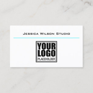Classic White Logo Template Simple Modern Studio Business Card