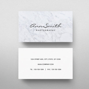 Classic White Marble Business Card