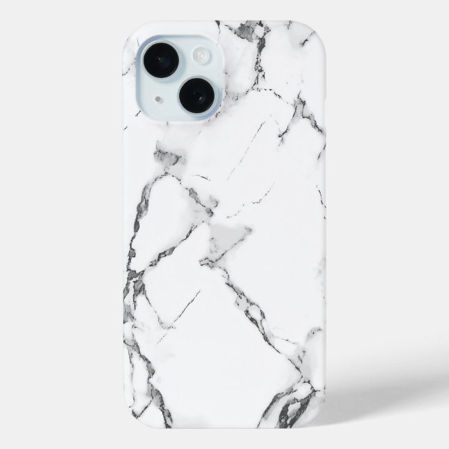 Classic White Marble Texture Phone Case (Back)