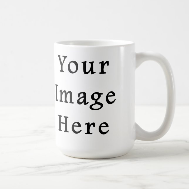 Classic White Mug 15 Ounce Cup - Customised Blank (Right)